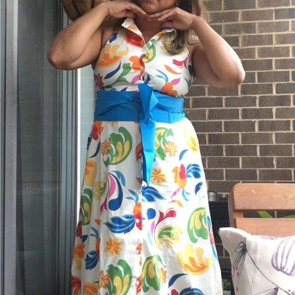 chinese dress ladies Sydney | Red Belted Maxi Shirt Dress main image 0